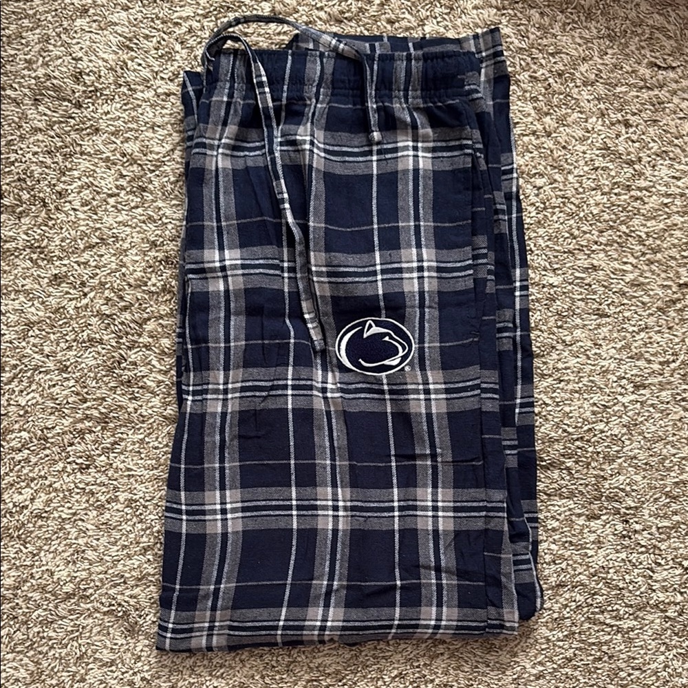 Penn State Men's Plaid PJ pants - Navy